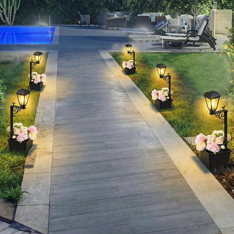 Garden Solar Light with Flower Pot Insert