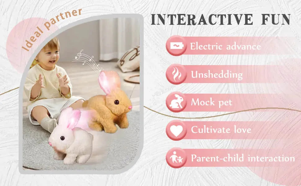Voice-Activated Plush Rabbit with Interactive Features
