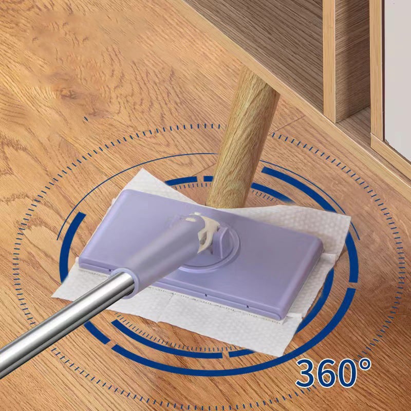 Effortless Mop with Automatic Cloth Change and Flexible Head