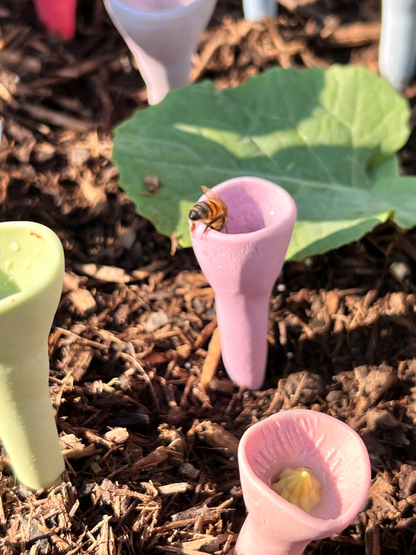Set of 5 Porcelain Watering Cups for Bees