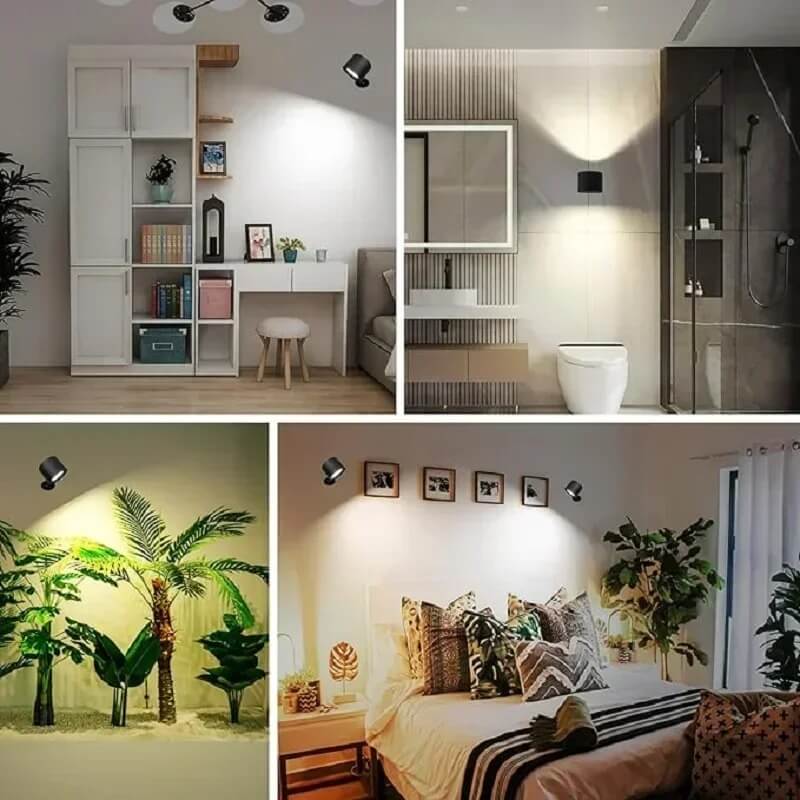 Remote-Controlled LED Wall Light with Magnetic Attachment