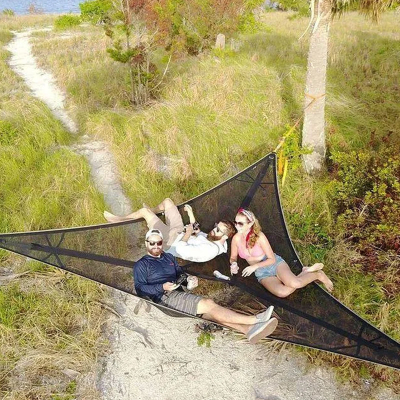 Tri-Anchor Hammock for Ultimate Comfort in Any Terrain