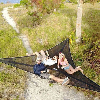 Tri-Anchor Hammock for Ultimate Comfort in Any Terrain