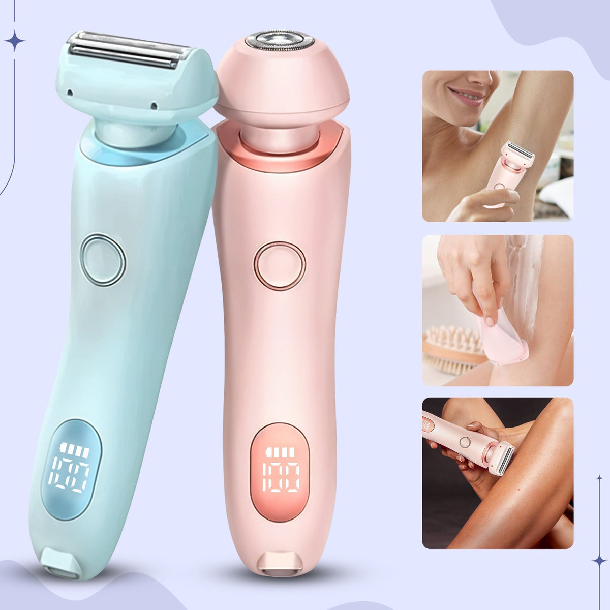 Portable Electric Shaver for Wet and Dry Use
