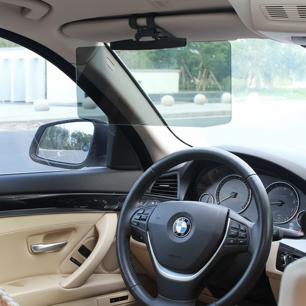 Sun and Headlight Glare Reduction Visor for Vehicles