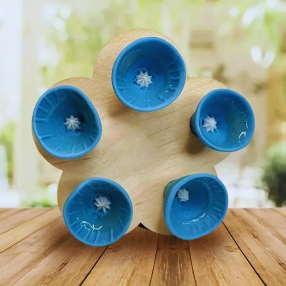 Set of 5 Porcelain Watering Cups for Bees