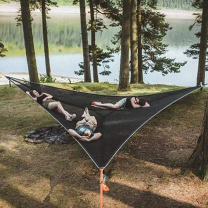 Tri-Anchor Hammock for Ultimate Comfort in Any Terrain
