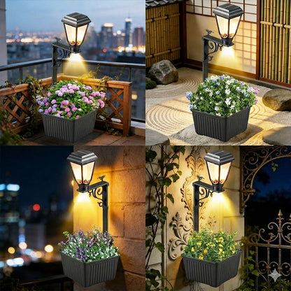 Garden Solar Light with Flower Pot Insert