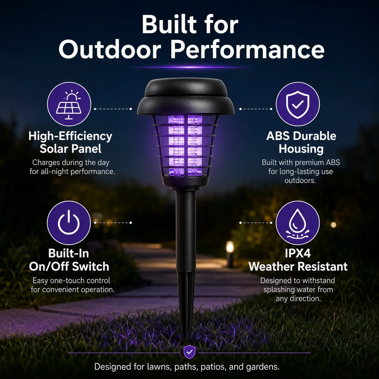 Eco-Friendly Insect Zapper & Pathway Light with Smart Sensor