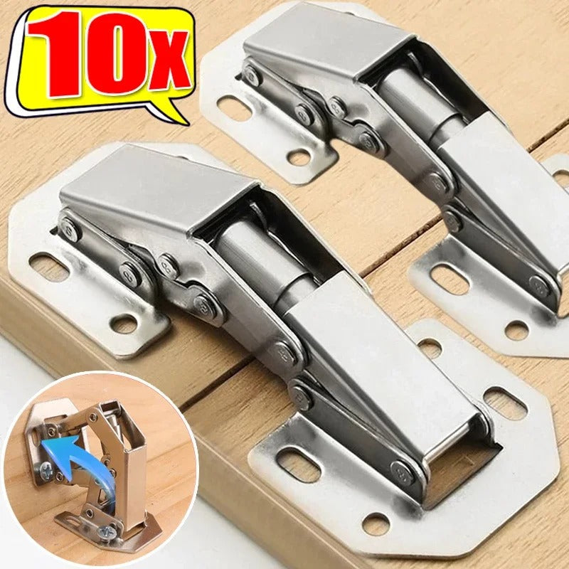 Quiet Glide Cabinet Hinges with Soft Close Mechanism, 10-Pack