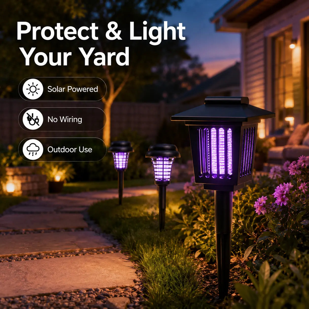 Eco-Friendly Insect Zapper & Pathway Light with Smart Sensor