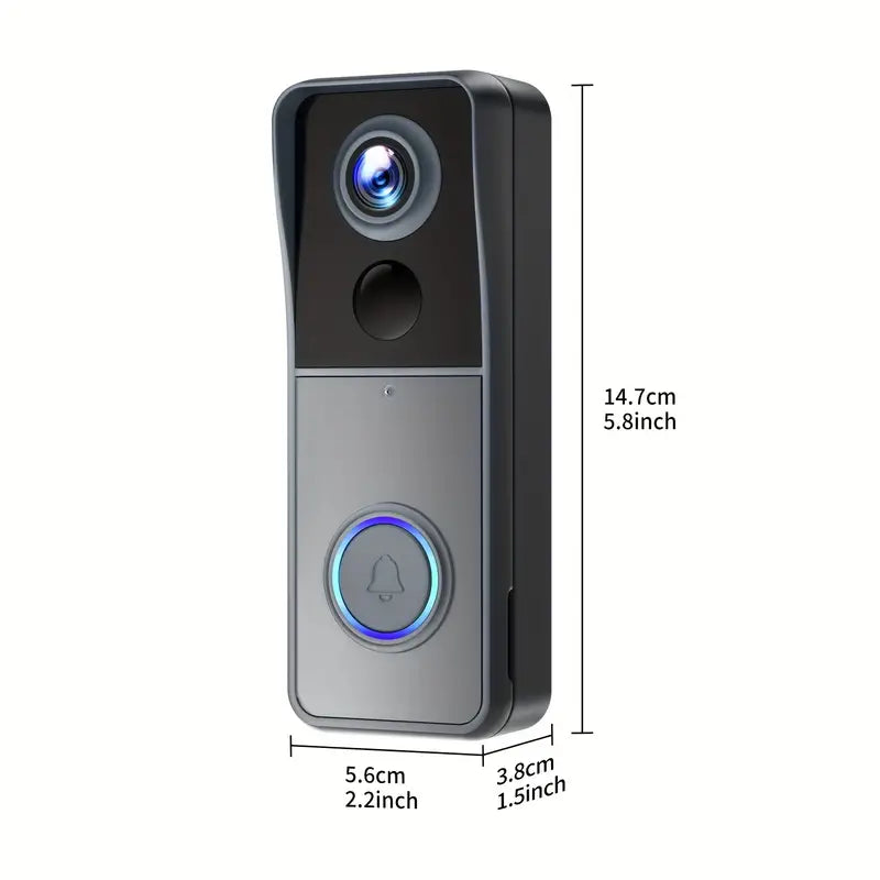 1080p HD Wireless Video Doorbell Camera with 166° Lens, Two-Way Audio