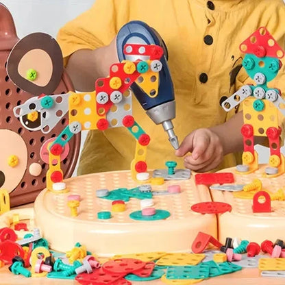 Creative Building Adventure Set with Electric Screwdriver - 80+ Pieces for Ages 3+