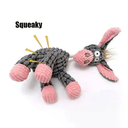 Long-Lasting Plush Canine Companion with Squeaker for Active Dogs