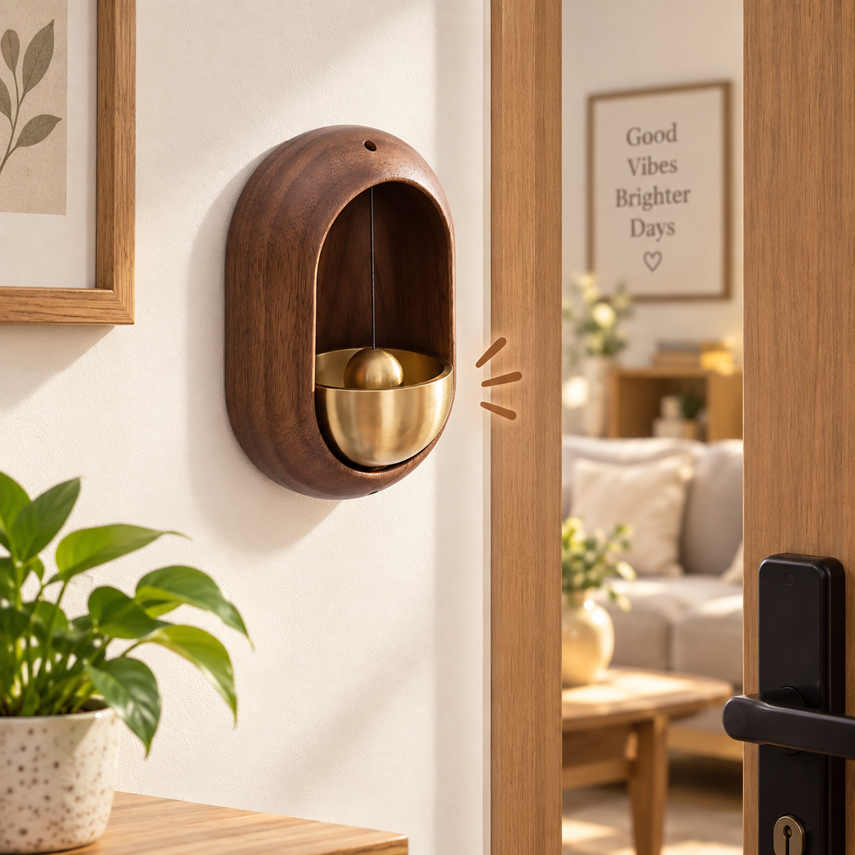 Magnetic or Adhesive Indoor Doorbell Chime for Offices and Entrances