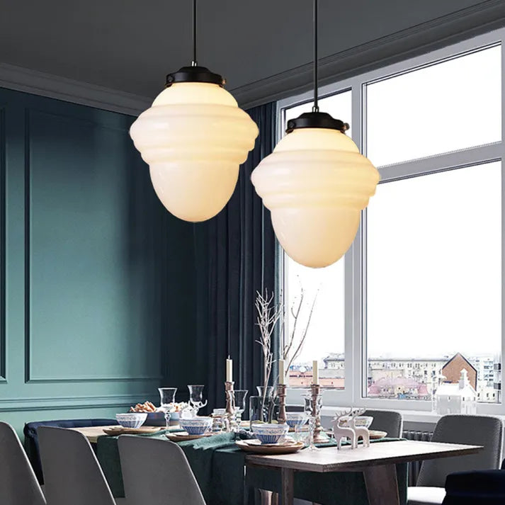 Geometric Pendant Light in Mid-Century Art Deco Style