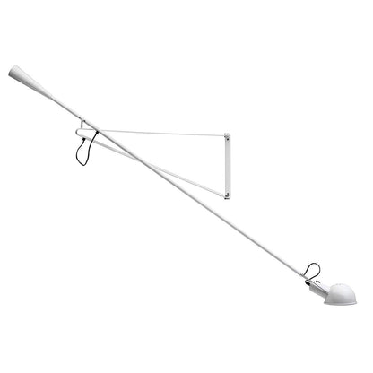 Versatile Wall-Mounted Lamp with Flexible Arm and Weight Balance