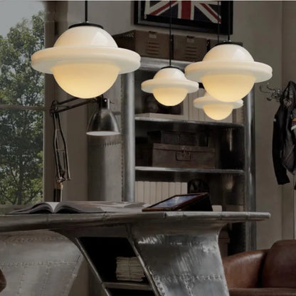 Geometric Pendant Light in Mid-Century Art Deco Style