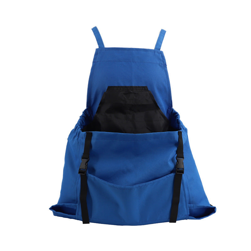 Water-Resistant Gardening Apron with Cross-Back Straps & Dual Pockets