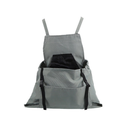Water-Resistant Gardening Apron with Cross-Back Straps & Dual Pockets