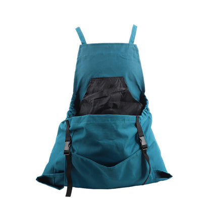 Water-Resistant Gardening Apron with Cross-Back Straps & Dual Pockets