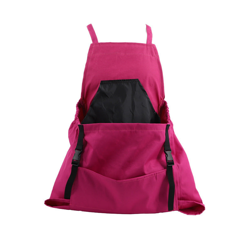 Water-Resistant Gardening Apron with Cross-Back Straps & Dual Pockets