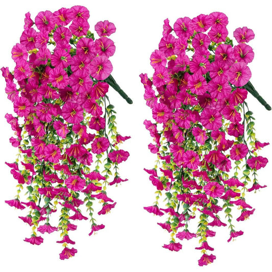 29.52in UV Resistant Artificial Morning Glory Vine with Flexible Stems