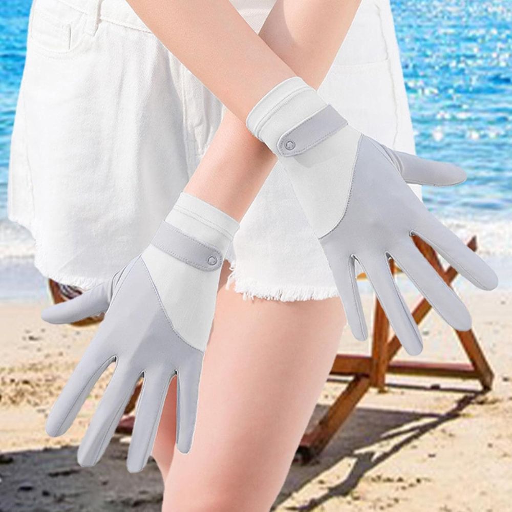 Breathable Ice Silk Driving Gloves for Women - UV Sun Protection, Touchscreen, Anti-Slip