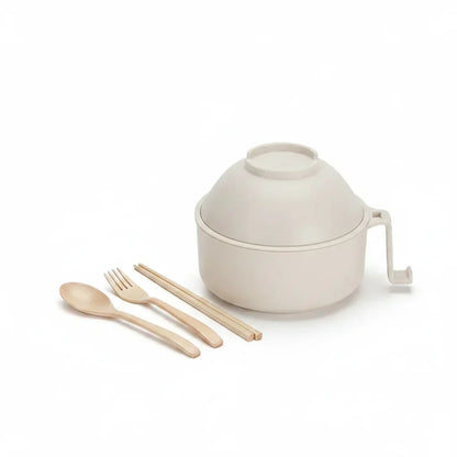 Quick-Prep Noodle Bowl Set with Secure Lid and Cool Handle, 6-Piece