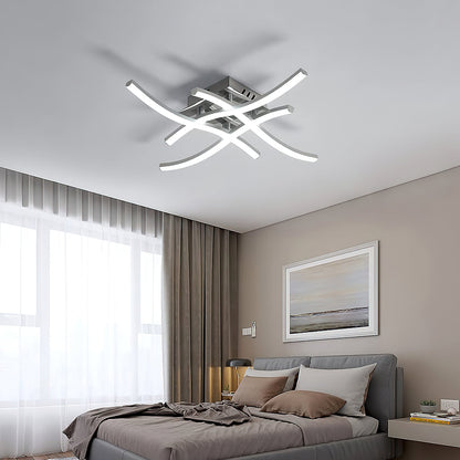 Contemporary LED Ceiling Fixture with Flush Mount Design
