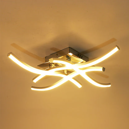 Contemporary LED Ceiling Fixture with Flush Mount Design