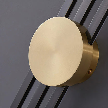 Linear Wall Light Fixture in Black and Gold Finish