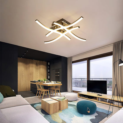 Contemporary LED Ceiling Fixture with Flush Mount Design