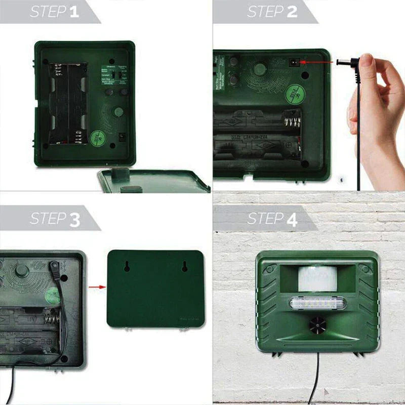 Garden Guardian Ultrasonic Animal Deterrent with Motion Sensor