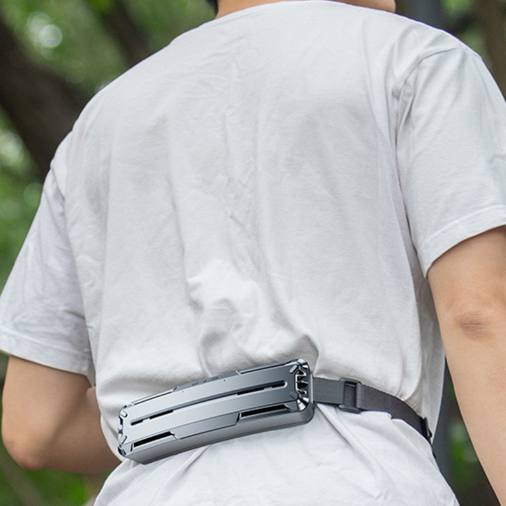 Portable Cooling Fan with Adjustable Waist Strap and Variable Speeds