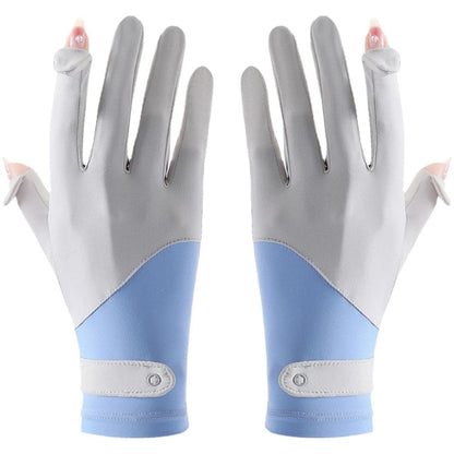 Breathable Ice Silk Driving Gloves for Women - UV Sun Protection, Touchscreen, Anti-Slip