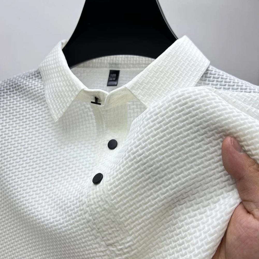 Men's Tailored Polo Shirt - Soft Cotton Blend for Everyday Style