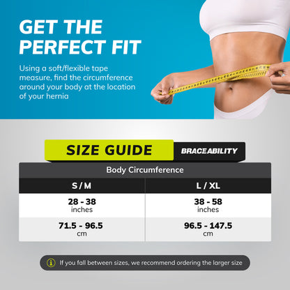 ComfortFit Hernia Support Band with Adjustable Silicone Pad