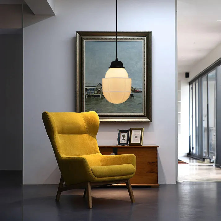 Geometric Pendant Light in Mid-Century Art Deco Style