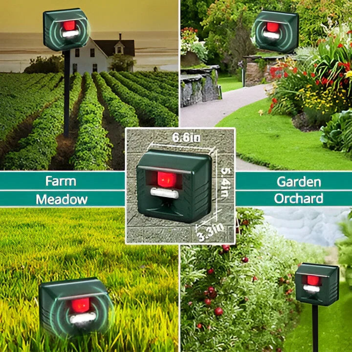Garden Guardian Ultrasonic Animal Deterrent with Motion Sensor