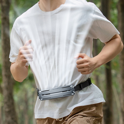 Portable Cooling Fan with Adjustable Waist Strap and Variable Speeds
