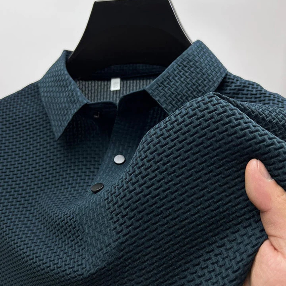 Men's Tailored Polo Shirt - Soft Cotton Blend for Everyday Style