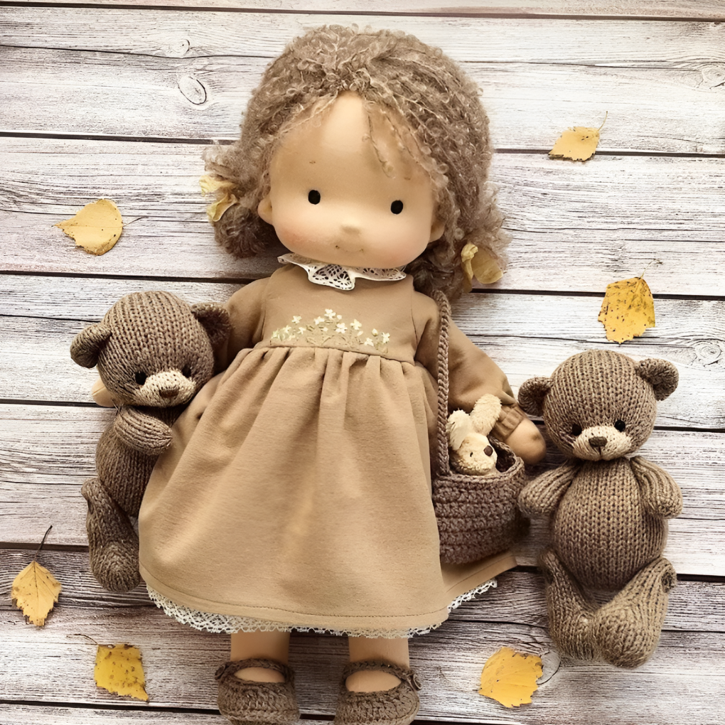 Cherished Companion Doll with Soft Cotton and Wool Fill