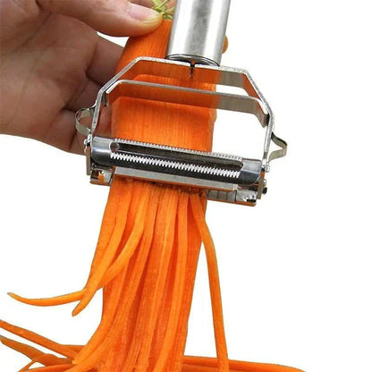 Vegetable Peeler in Stainless Steel with Julienne Blade and Dual Function