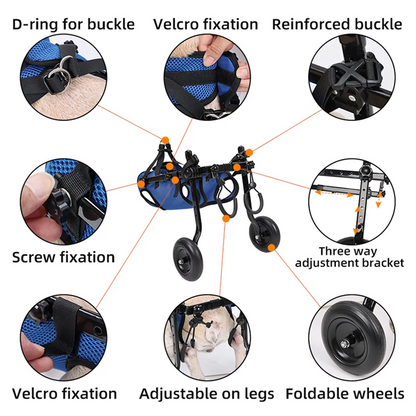 Versatile Pet Mobility Aid with Adjustable Support for Back Legs