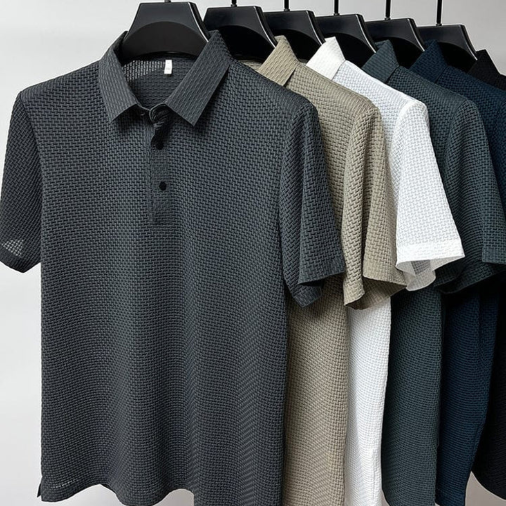 Men's Tailored Polo Shirt - Soft Cotton Blend for Everyday Style