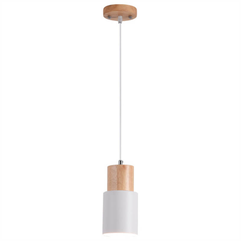 Stylish Wood and Metal Hanging Light Fixture