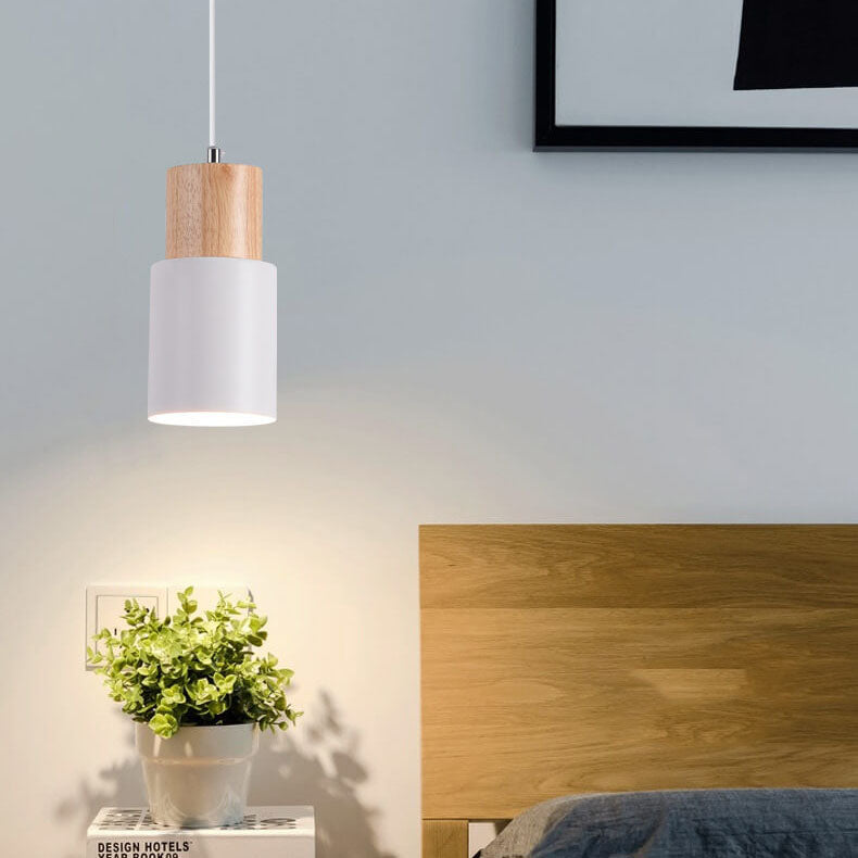 Stylish Wood and Metal Hanging Light Fixture