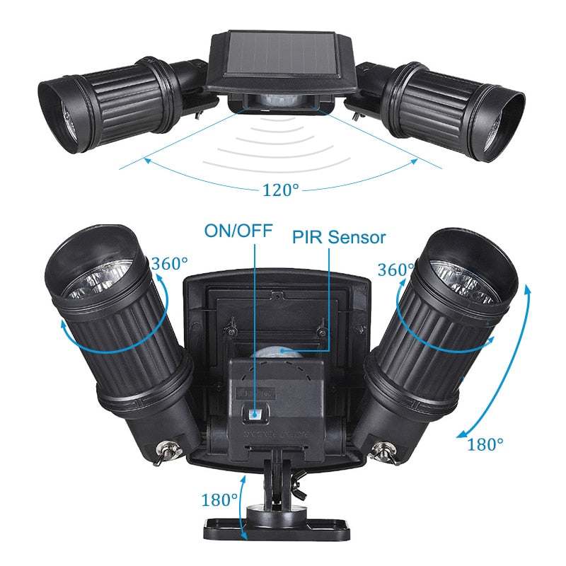 Smart Solar Motion Light with 600 Lumens and Full Rotation