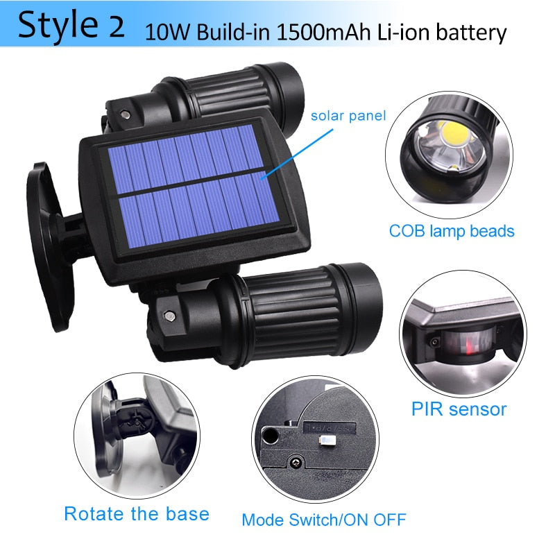 Smart Solar Motion Light with 600 Lumens and Full Rotation